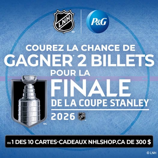 Concours Gagnez 2 billets pour la finale de la Coupe Stanley ou l’une des 10 cartes-cadeaux NHLshop.ca!