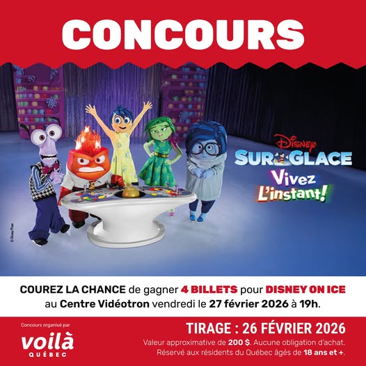 Concours Gagnez 4 billets pour Disney on Ice!