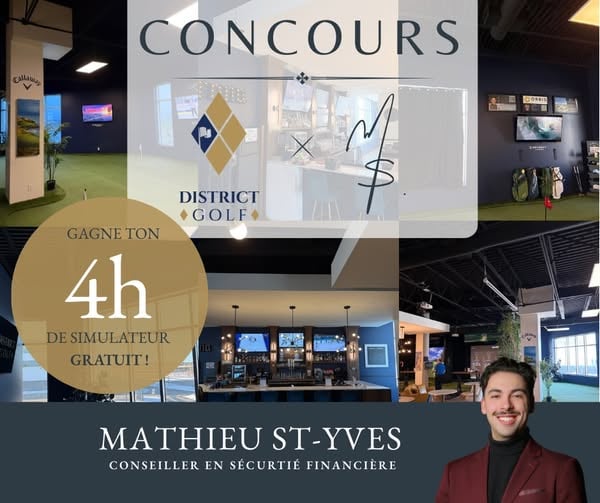 Concours Gagnez 4 heures de Simulateur au District du golf!