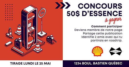 Concours Gagnez 50$ d'essence!