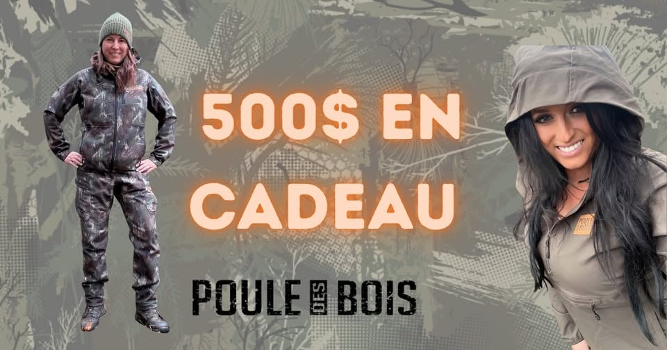 Concours Gagnez 500$ à dépenser sur la boutique en ligne Poule des Bois!