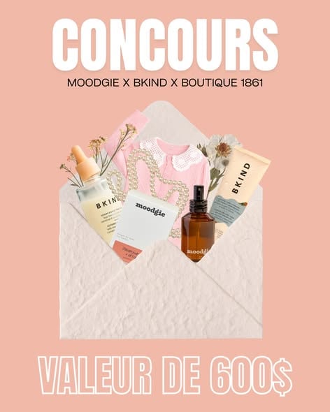 Concours Gagnez 600$ en prix de la boutique1861,Bkind et Moodgie!