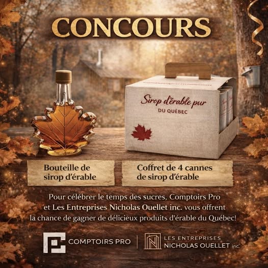 Concours Gagnez des produits d'érable!