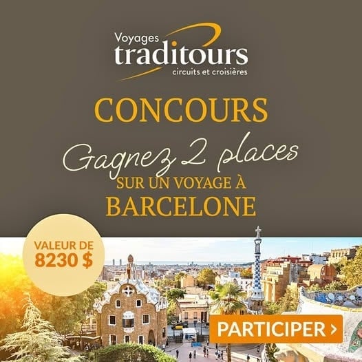 Concours Gagnez deux places pour le voyage de groupe à Barcelone!
