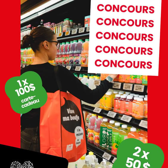 Concours Gagnez l'une des 3 cartes-cadeaux IGA!