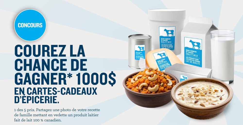 Concours Gagnez l'une des 5 cartes-cadeau d'épicerie de 1000$ ! Concours Gagnez l'une des 5 cartes-cadeau d'épicerie de 1000$ !