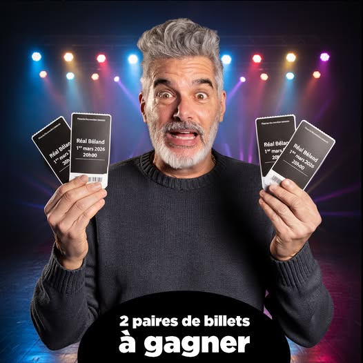 Concours Gagnez l'une des deux paires de billets pour Réal Béland à la salle Albert-Rousseau!