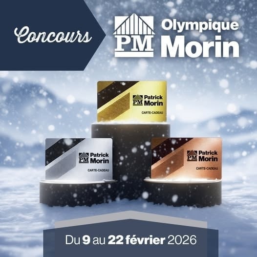 Concours Gagnez l'une des trois cartes cadeaux Patrick Morin!