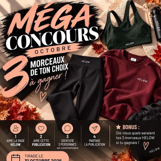 Concours Gagnez trois vêtements Helow de votre choix!