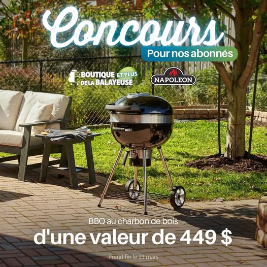 Concours Gagnez un BBQ au charbon de bois Napoléon, d’une valeur de 449$!