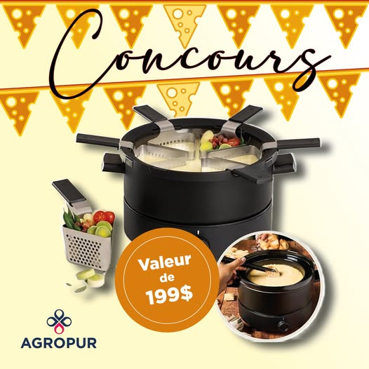 Concours Gagnez un ensemble à fondue 3 en 1 Fondussimo.