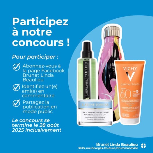 Concours Gagnez un ensemble cadeau offert par Brunet Linda Beaulieu !