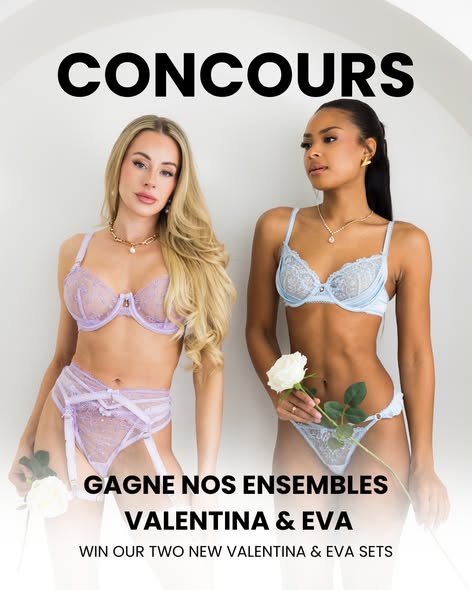 Concours Gagnez un ensemble de lingerie Valentina et Eva!