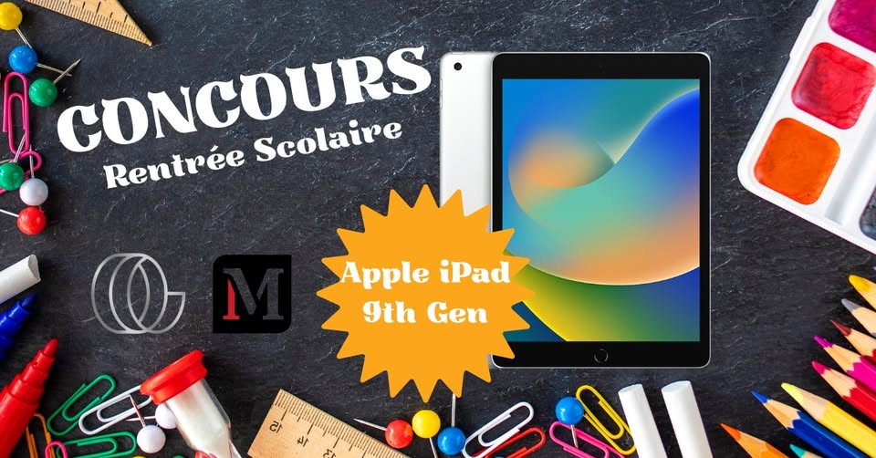 Concours Gagnez un iPad 9e génération, d'une valeur de 300$ !