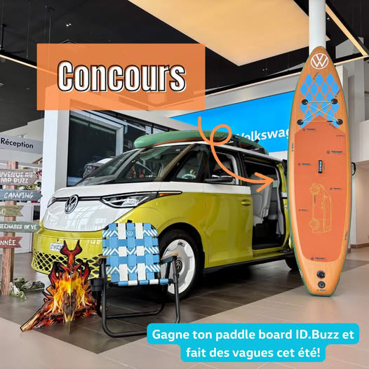 Concours Gagnez un Paddle Board gonflable Volkswagen ID.BUZZ Concours Gagnez un Paddle Board gonflable Volkswagen ID.BUZZ