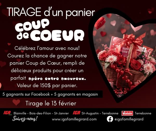 Concours Gagnez un panier alimentaire coup de coeur!