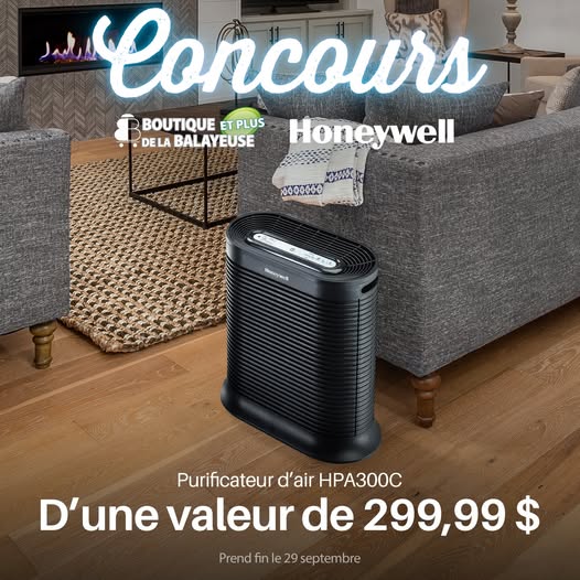Concours Gagnez un purificateur d’air Honeywell HPA300C d’une valeur de 299,99 $!