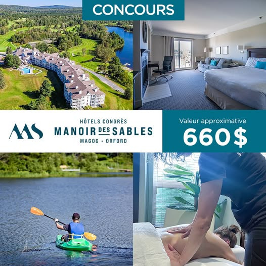 Concours Gagnez un séjour pour deux personnes au Manoir des Sables!