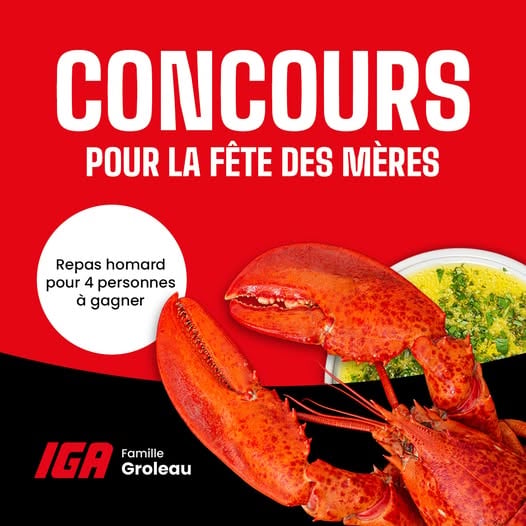 Concours Gagnez un souper homard pour 4 personnes!