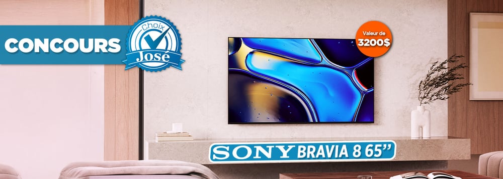 Concours Gagnez un téléviseur Bravia 8 65 pouces OLED de Sony d'une valeur de 3200$!