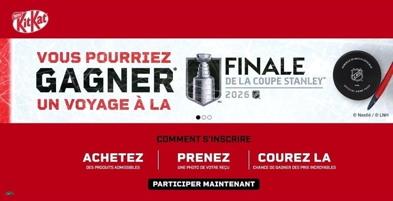 Kitkat- Concours Gagnez un voyage à la finale de la coupe Stanley!