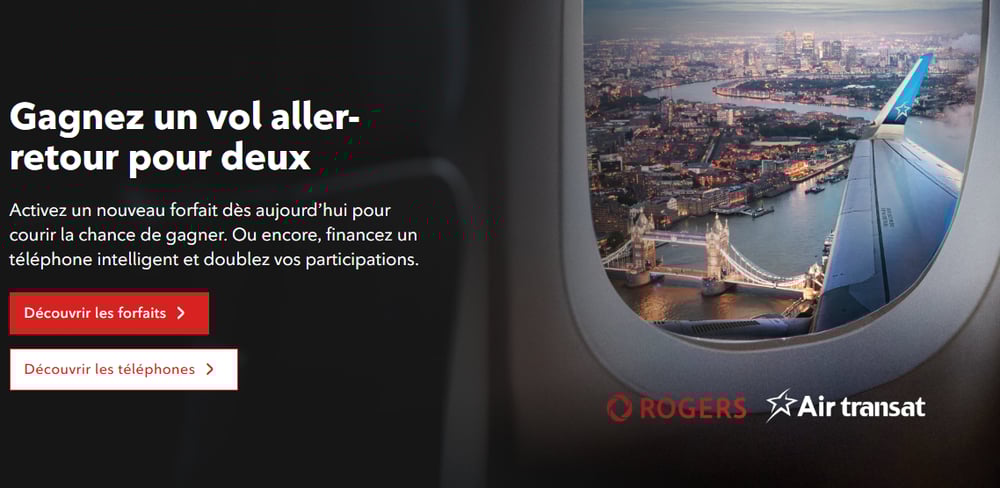 Concours Gagnez un voyage aller-retour pour deux avec Air Transat et Rogers