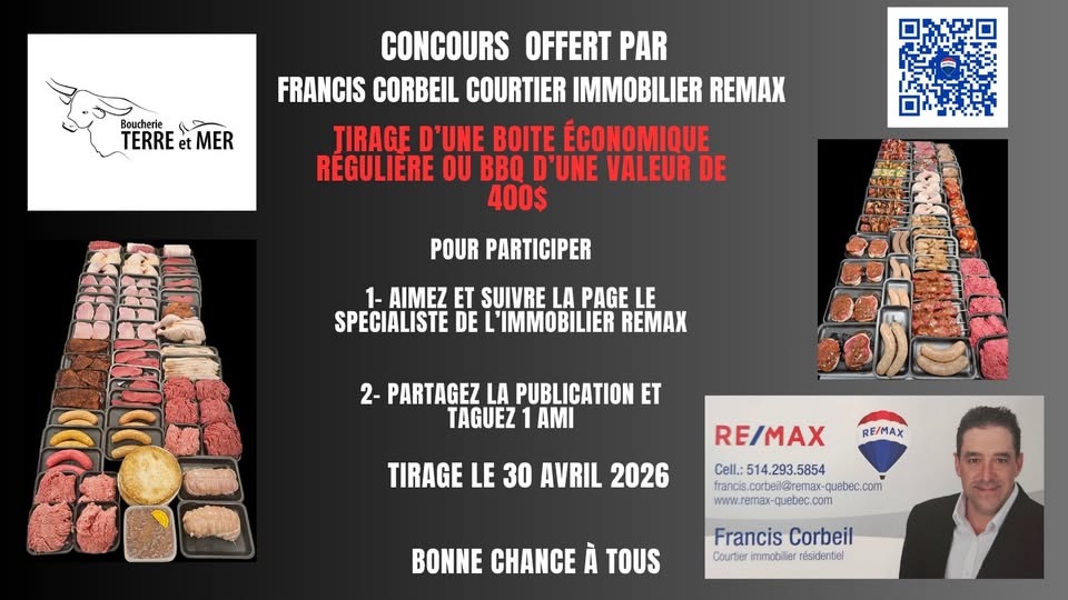 Concours Gagnez une boîte de la boucherie Terre et Mer d'une valeur de 400$!