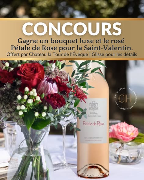 Concours Gagnez une bouteille Pétale de Rose et un bouquet de Roses rouges!