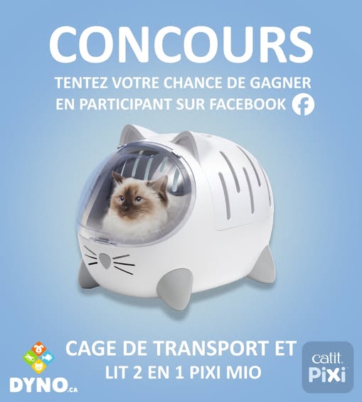 Concours Gagnez une Cage de Transport et Lit 2 en 1 Pixi Mio pour votre chat!