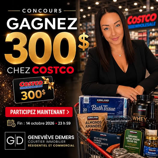 Concours Gagnez une carte-cadeau Costco de 300$!