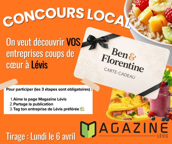 Concours Gagnez une carte cadeau de 100$ Ben et Florentine!