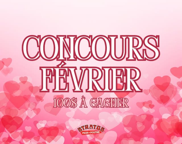 Concours Gagnez une carte cadeau de 100$ Stratos Pizza - Poutine!