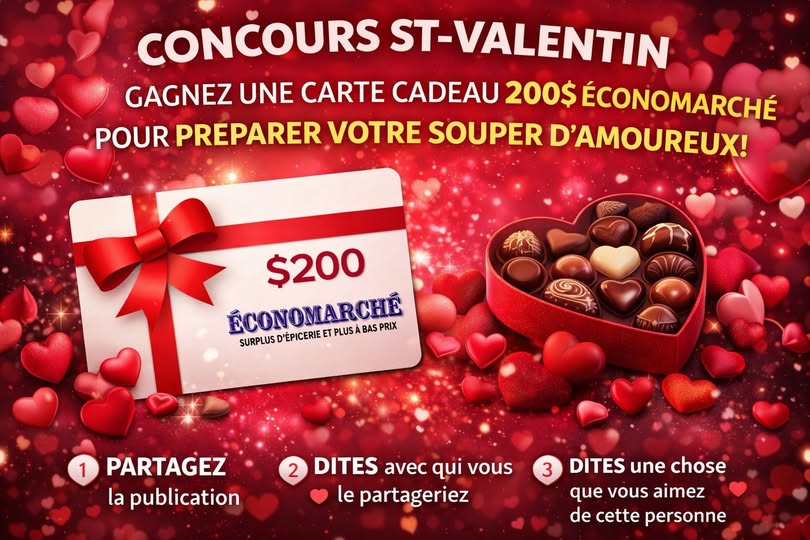 Concours Gagnez une carte-cadeau de 200 $ chez Économarché!