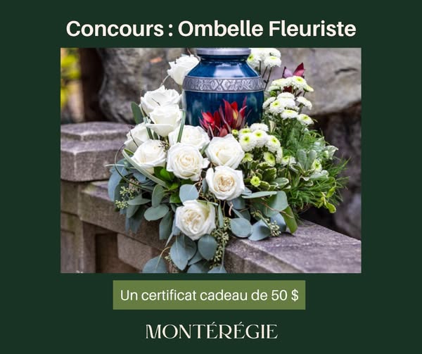 Concours Gagnez une carte-cadeau de 50 $ à la boutique d'Ombelle Fleuriste!