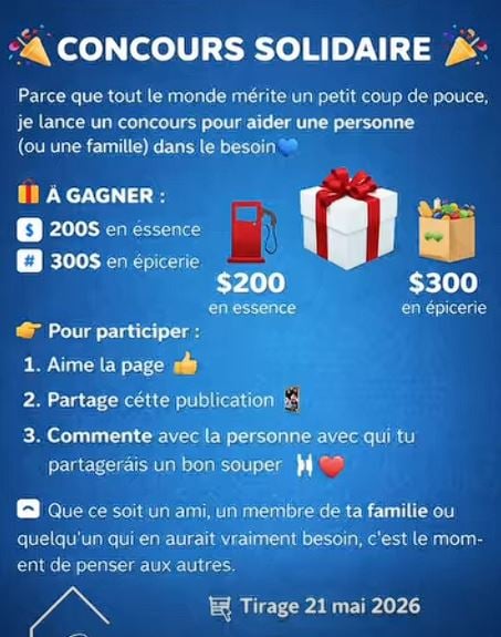 Concours Gagnez 500$ en cartes-cadeaux pour l'essence et l'épicerie!