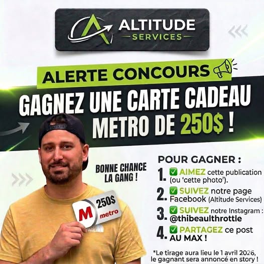 Concours Gagnez une carte cadeau Métro de 250$!