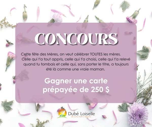 Concours Gagnez une carte prépayée de 250$!