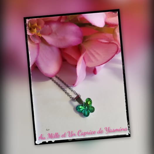 Concours Gagnez une chaîne en acier inoxydable et pendentif papillon en cristal autrichien!