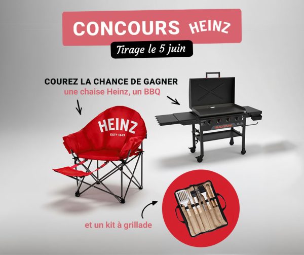 Concours Gagnez une chaise Heinz, un BBQ et un kit à grillade!