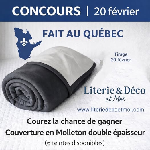 Concours Gagnez une couverture en molleton!