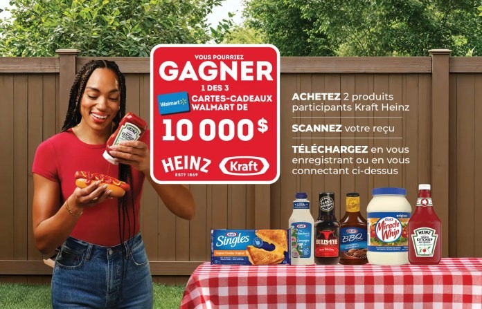 Concours Kraft Heinz - Gagnez une des 3 cartes-cadeaux Walmart de 10 000$ ! Concours Kraft Heinz - Gagnez une des 3 cartes-cadeaux Walmart de 10 000$ !
