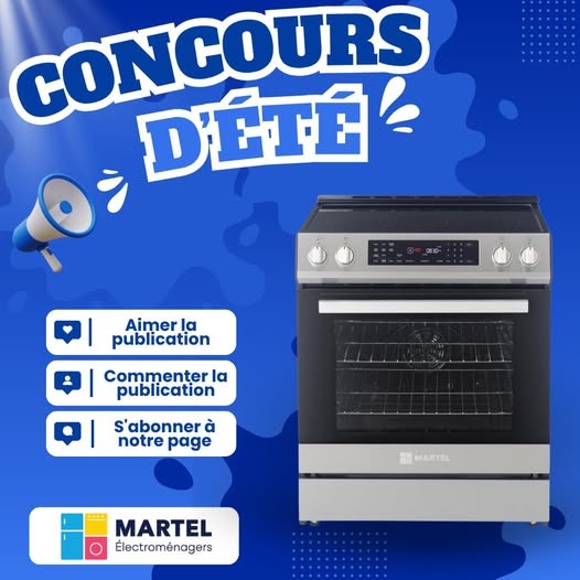 Concours Gagnez une des 5 cuisinières Martel !