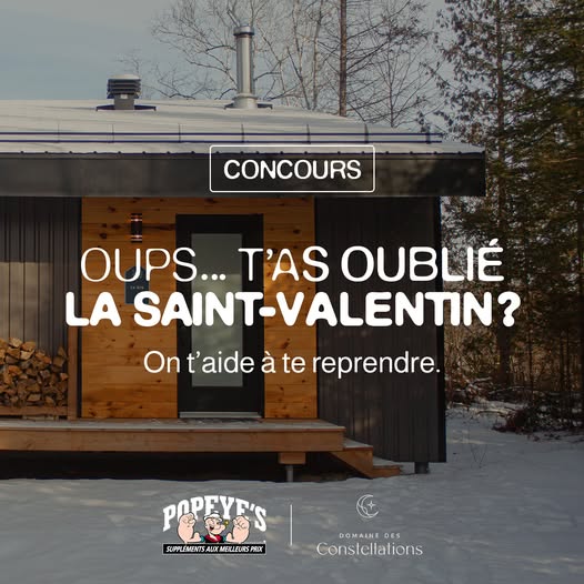 Concours Gagnez une escapade pour deux au Domaine des Constellations et une carte cadeau Popeye’s de 750$!