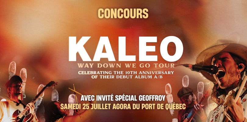 Concours Gagnez une loge VIP pour 6 personnes pour assister au spectacle Kaleo!