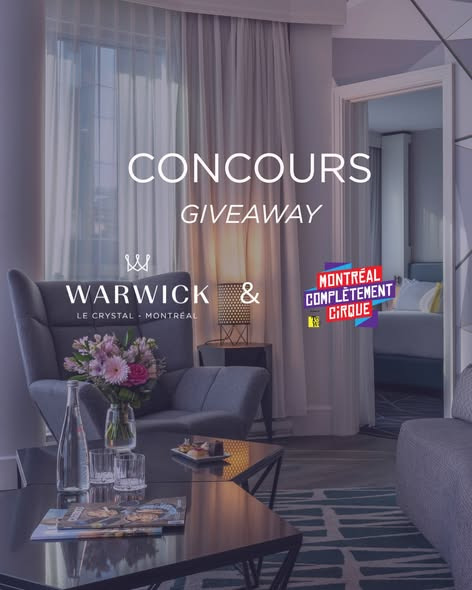 Concours Gagnez une nuitée pour deux au Warwick Le Crystal et paire de billets pour le spectacle Défis Enchantés!