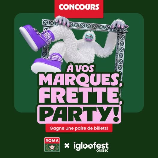 Concours Gagnez une paire de billets pour Igloofest Québec pour le 6 où 7 mars!