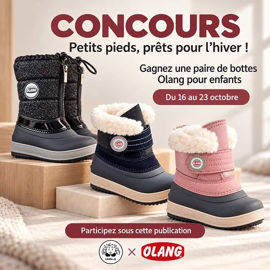Concours Gagnez une paire de bottes Olang pour enfants!