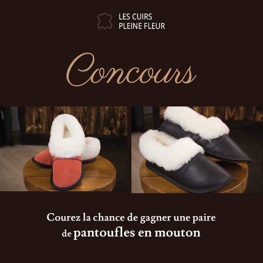 Concours Gagnez une paire de pantoufles en mouton d'une valeur de 135$