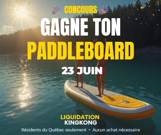 Concours Gagnez une planche de paddle gonflable!