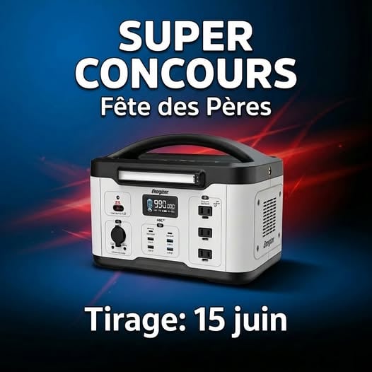 Concours Gagnez une station d’énergie portative lithium-ion Energizer ARC12!